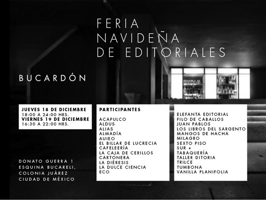 Feria Navideña de editoriales 2014 en la colonia Juárez