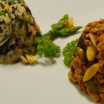 Relleno de picadillo, frutos secos y pera para pavo