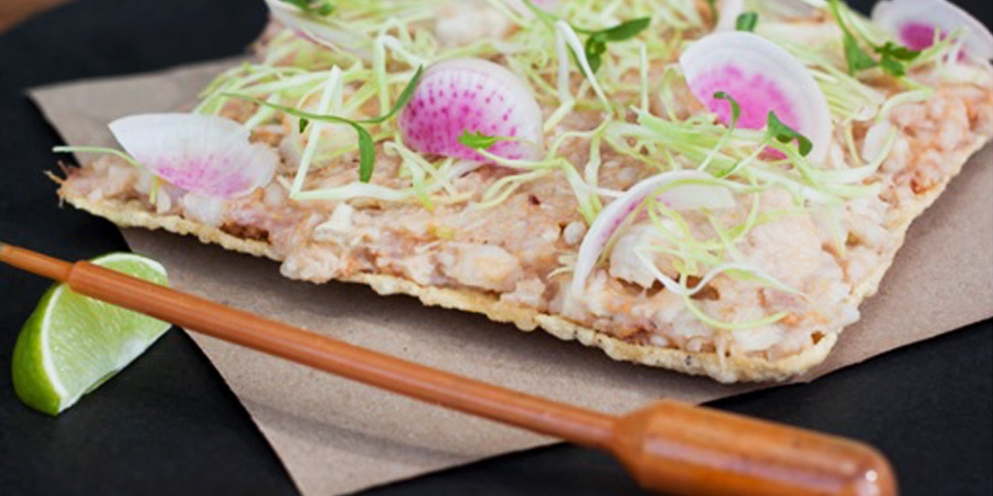 Receta de tostada de pozole seco de Manzanillo, Colima