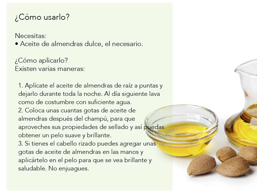 Almendras para dar brillo al cabello.