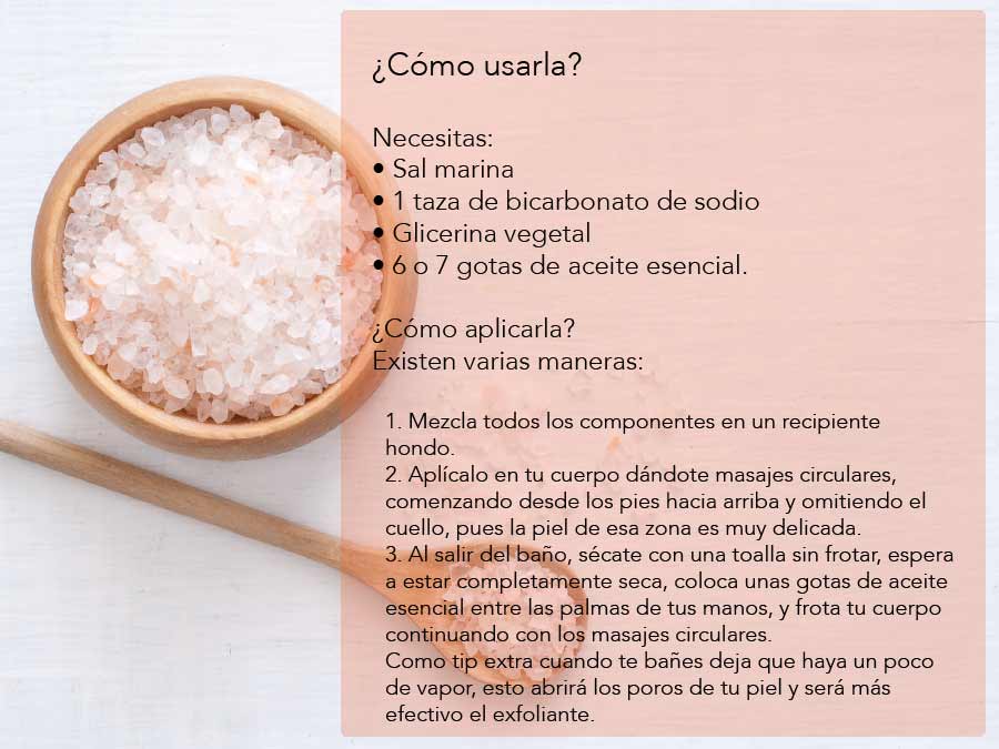 Exfoliante con sal de mar