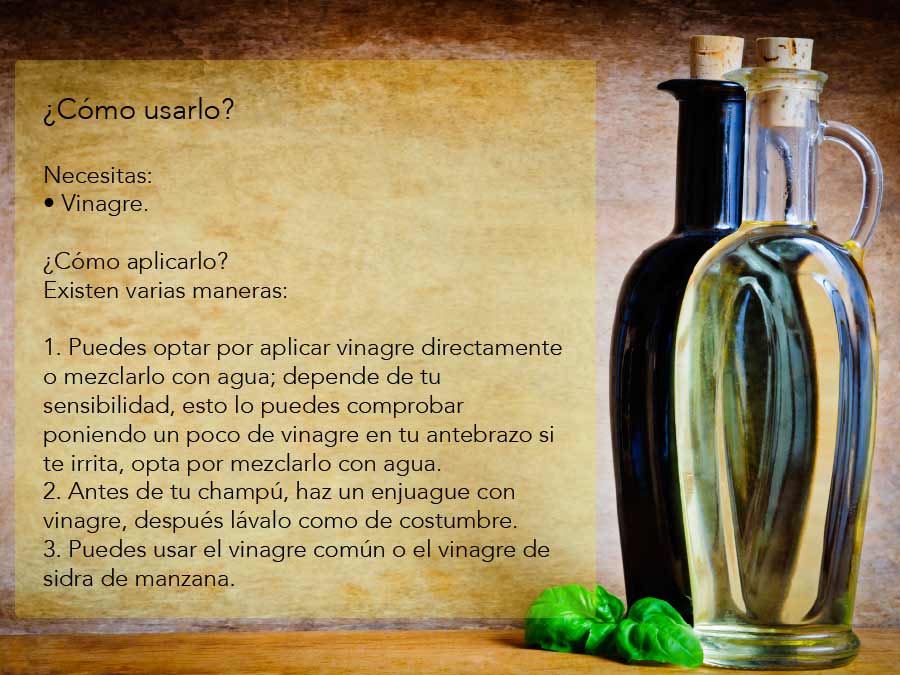 Vinagre para la limpieza del cabello