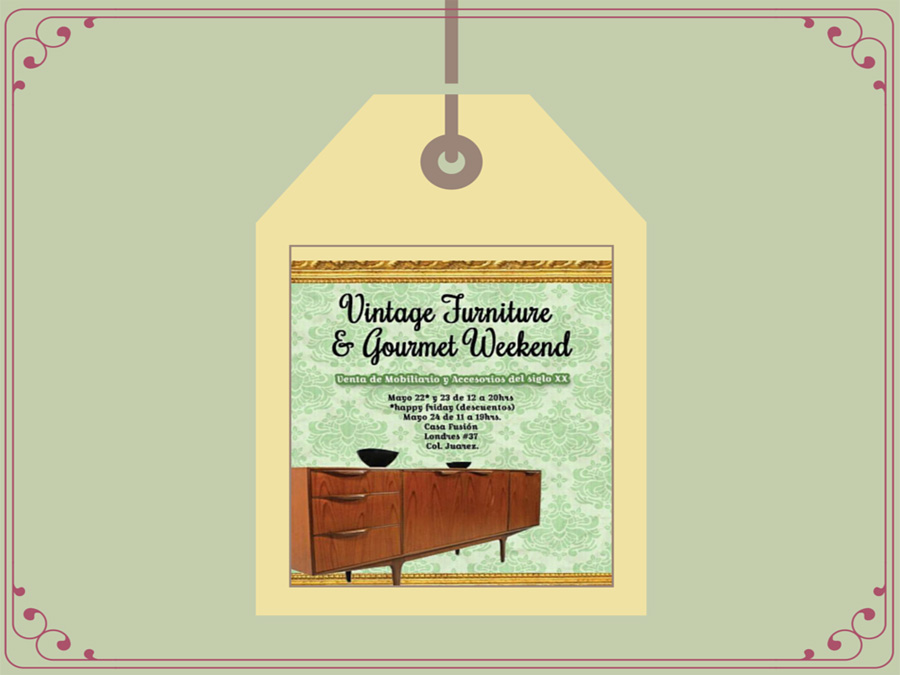 Venta de muebles y accesorios del siglo XX en Furniture & Gourmet Weekend