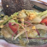 Almeja chocolata en aguachile con mayonesa de habanero