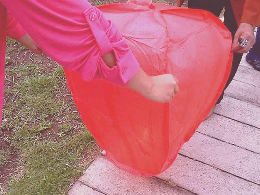 Paso final del globo de cantolla