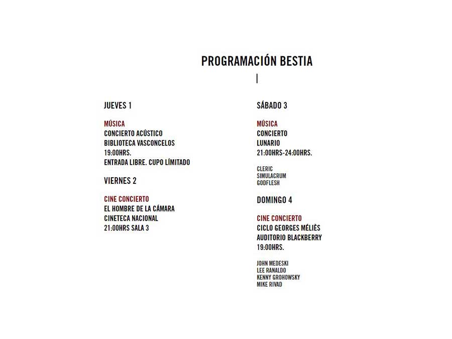 Festival Bestia 2016, cine con música en vivo 02