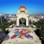 Conoce la gigantesca alfombra floral en el Monumento a la Revolución