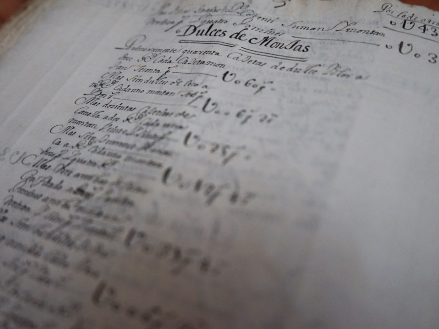 Dulces de monjas en los libros antiguos y la comida poblana en el Archivo Histórico Municipal Foto: Mariana Castillo