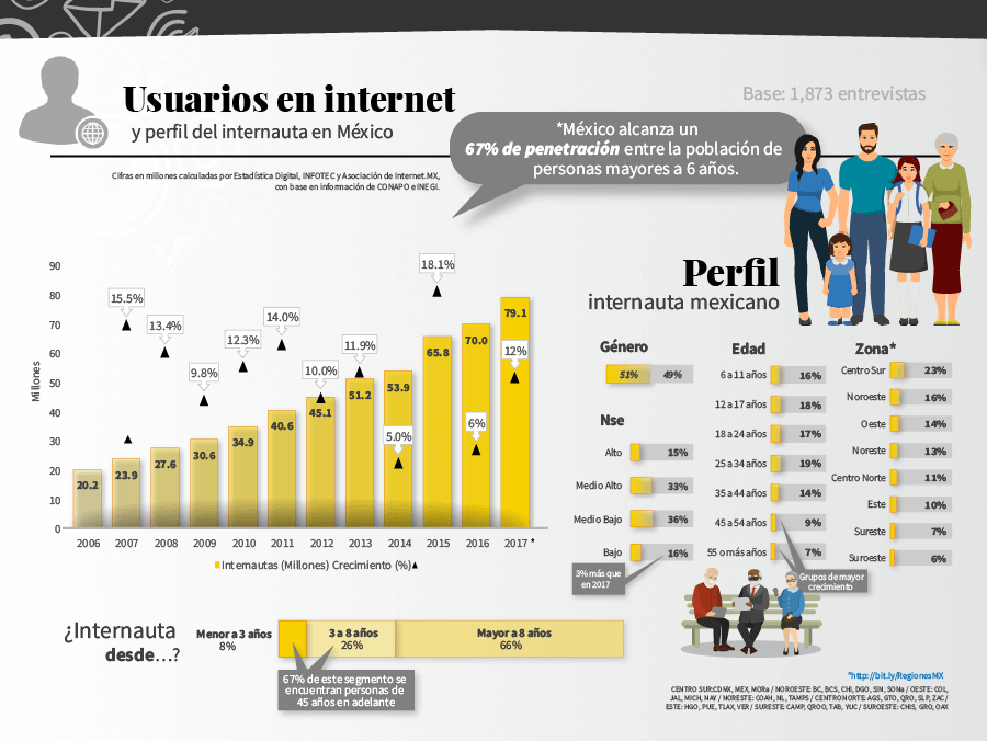 Usos del internet en México