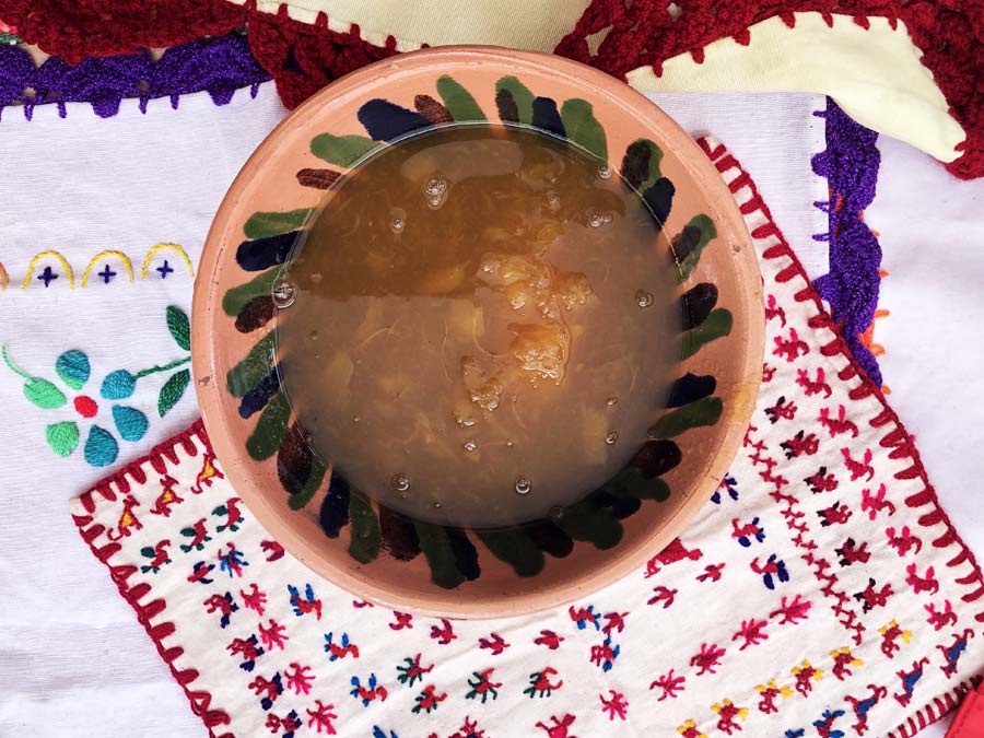 Atole o conserva de mango, otras de las bebidas tradicionales de Oaxaca Foto: Mariana Castillo