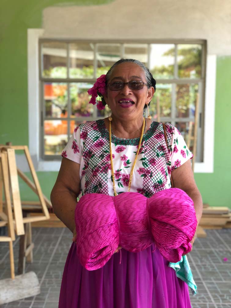 Silvia Aguilar, alumna del taller de hamacas del Istmo de Tehuantepec Foto: Mariana Castillo