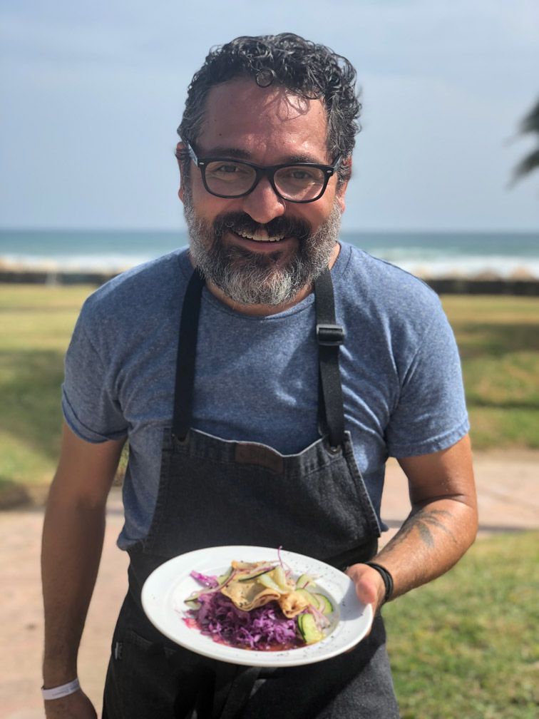 Nico Mejía en Entre Vino, Mar y Tierra, Golf & Gourmet de Mundo Imperial Foto: Mariana Castillo