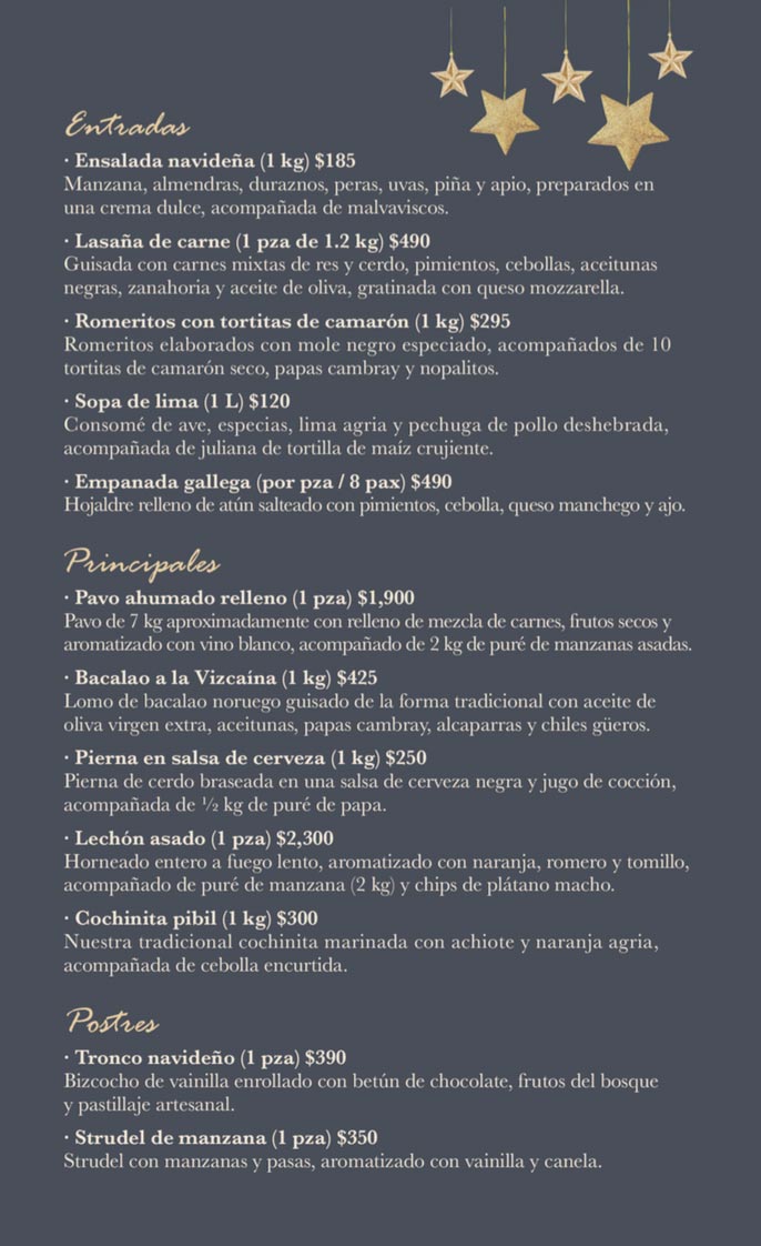 Navidad sin cocinar: Cantina Riviera del Sur