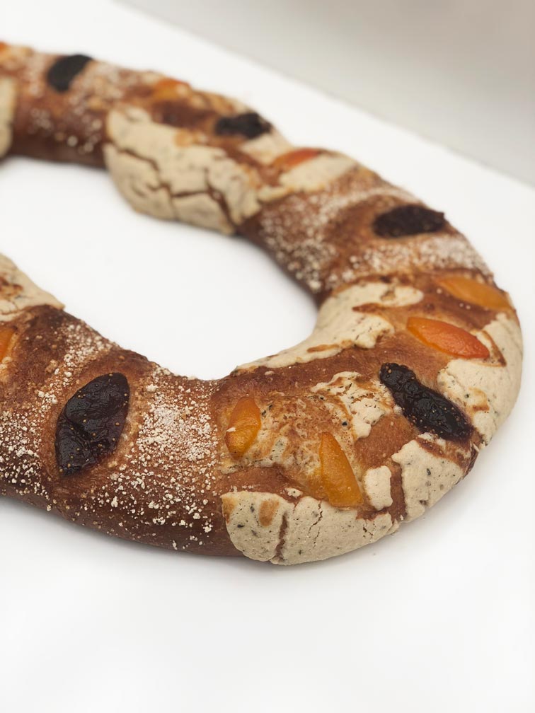 Roscas de reyes originales en CDMX: rosca de Panadería Rosetta Foto: Mariana Castillo
