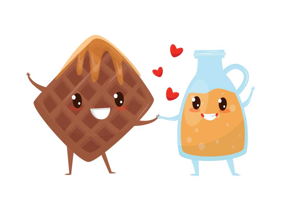 Parejas de comida para este Día del Amor y la Amistad: waffles con miel