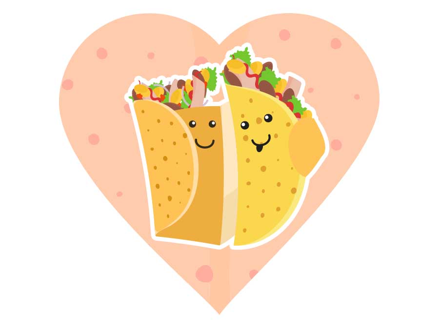 Parejas de comida para este Día del Amor y la Amistad: tacos