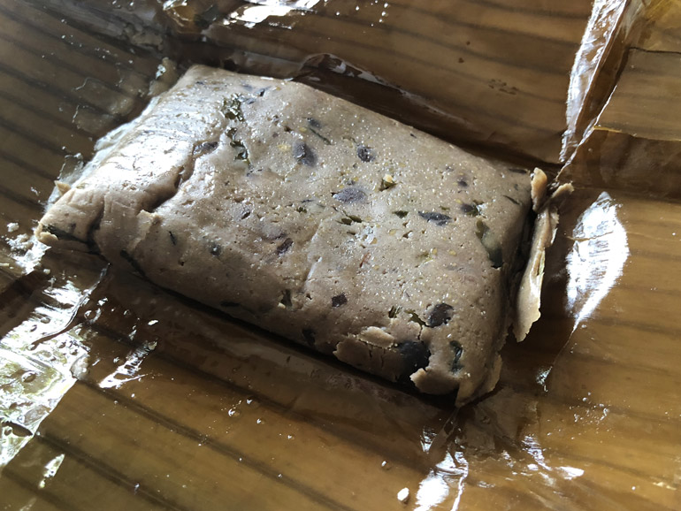 Además del tamal de arroz, el de frijol es maravilloso Foto: Mariana Castillo