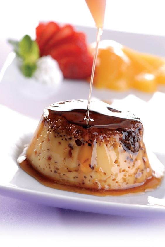 Flan con pasas Foto: Cortesía