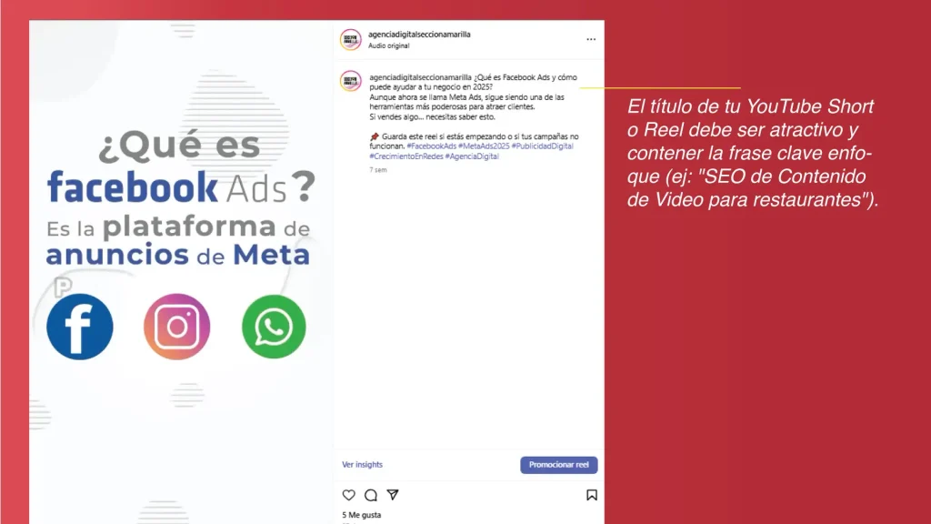 Por Qué el SEO de Contenido de Video Es la Clave del Éxito para tu Negocio en 2026 REELS SHORTS TIKTOK VIDEOS ALT TEXT PALABRAS CLAVE POSICIONAMIENTO GOOGLE BÚSQUEDAS MOTOR BUSQUEDA SECCION AMARILLA MARKETING DIGITAL TUTORIAL 