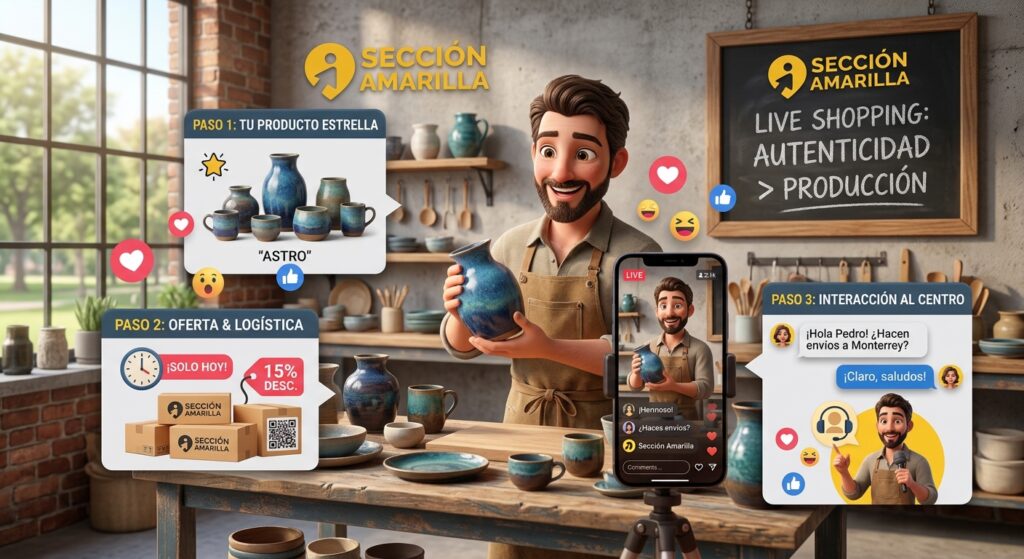 Guía paso a paso para organizar tu primera transmisión de Live shopping