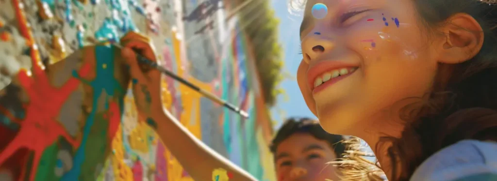 pintura arte para niños y niñas curso de verano seccion amarilla